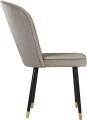 Krzesło skandynawskie Matylda - french velvet 676, czany + złote końce