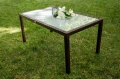 Stół ogrodowy z technorattanu 150 x 90 brązowy