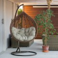 Fotel wiszący kokon ogrodowy Tivoli | Brązowy