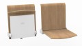 Siedzisko profilowane składane manualne straponten TPS-1-A  - stelaż biały strukturalny/siedzisko fornir dąb naturalny
