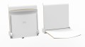 Siedzisko profilowane składane manualne straponten TPS-1-A  - stelaż biały strukturalny/siedzisko laminat biały