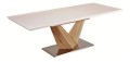 Stół rozkładany Alaras biały lakier/dąb sonoma 160-220