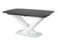 Stół rozkładany Cassino II 160-220 cm grafit efekt marmuru/biały mat