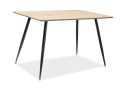 Stół Remus 120x80 cm dąb/czarny