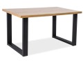 Stół Umberto 150x90 cm lity dąb/czarny