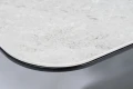 Stół rozkładany Pallas Ceramic 160-210 cm szary efekt marmuru/czarny mat