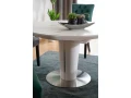 Stół rozkładany Orbit Ceramic 120-160 cm biały efekt marmuru/biały mat
