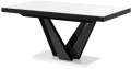 Stół rozkładany VEGAS 160-256 biało-czarny mat