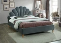 Łóżko tapicerowane Santana Velvet 160x200 szare bluvel 14