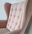 Fotel uszak Kwadraty w stylu skandynawskim