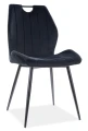 Krzesło tapicerowane Arco Velvet czarny Bluvel 19