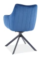 Krzesło tapicerowane Azalia Velvet granatowy Bluvel 86
