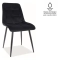 Krzesło tapicerowane Chic Matt Velvet 99 czarny
