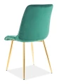 Krzesło tapicerowane Chic Złoty Velvet zielony Bluvel 78