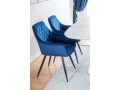 Krzesło tapicerowane Linea Velvet granatowy Bluvel 86