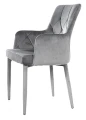 Krzesło tapicerowane Ricardo Velvet szary Bluvel 14