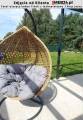 Fotel wiszący kokon ogrodowy Tivoli z technorattanu | Brąz jasny - zdjęcie od klienta