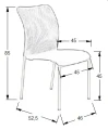 Krzesło konferencyjne HN-7502 Chrom/Czarny