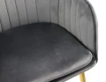 Krzesło tapicerowane CN-9020 Szary/Złoty
