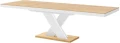 Stół rozkładany XENON LUX 160-256 dąb/ biały