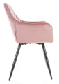 Krzesło tapicerowane Linea Velvet antyczny róż Bluvel 52