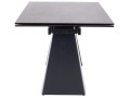 Stół rozkładany Salvadore Ceramic II 120-180 cm szary efekt marmuru/czarny mat