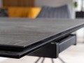 Stół rozkładany Salvadore Ceramic II 120-180 cm szary efekt marmuru/czarny mat