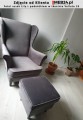 Fotel uszak Lily z podnóżkiem w stylu skandynawskim - zdjęcie od klienta