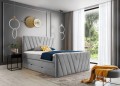 Łóżko kontynentalne Candice 180x200 tapicerowane