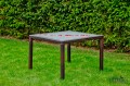 Stół ogrodowy z technorattanu 100 x 100x74 brązowy