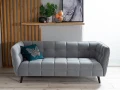 Sofa tapicerowana Castello 3 Velvet jasny szary Bluvel 03