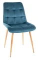 Krzesło tapicerowane Chic D Velvet turkus Bluvel 85