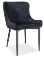 Krzesło tapicerowane Colin B Velvet Bluvel 19 czarny