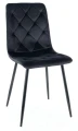 Krzesło tapicerowane Jerry Velvet czarny Bluvel 19