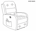 Fotel rozkładany z funkcją masażu Pegaz M Velvet
