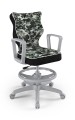 Krzesło młodzieżowe Norm z podnóżkiem wzrost 159-188 Storia podstawa szara ST33