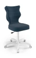 Krzesło dziecięce Petit wzrost 119-142 cm tkanina velvet podstawa biała VT24