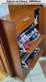 Szafka na buty Marilia 3 do przedpokoju ze srebrnymi uchwytami - zdjęcie od klienta