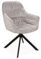 Krzesło tapicerowane Astoria II Velvet jasny szary Bluvel 03