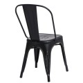 Przecierane Krzesło Paris Antique czarne