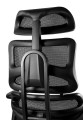 Fotel ergonomiczny z zagłówkiem czarny Ergotech czarna podstawa