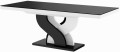 Stół rozkładany BELLA 160-256 cm Czarno-biały połysk
