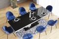 Stół rozkładany VIVA 160cm Czarno-biały połysk