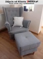 Fotel uszak Lily z podnóżkiem w stylu skandynawskim  - zdjęcie od klienta