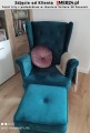 Fotel uszak Lily w stylu skandynawskim - zdjęcie klienta