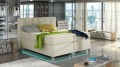 Łóżko kontynentalne Basilio LED 160x200 tapicerowane