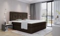 Łóżko kontynentalne Idris 180x200 tapicerowane