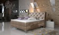 Łóżko kontynentalne Adel 140x200 tapicerowane