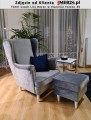 Fotel uszak Lily Decor z podnóżkiem w stylu skandynawskim - zdjęcie od klinta