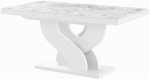 Stół rozkładany BELLA 160-256 Marmur/Biały połysk